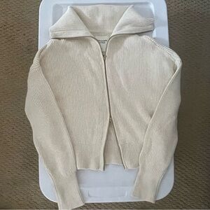 Abercrombie Double Zip Ribbed Cardigan